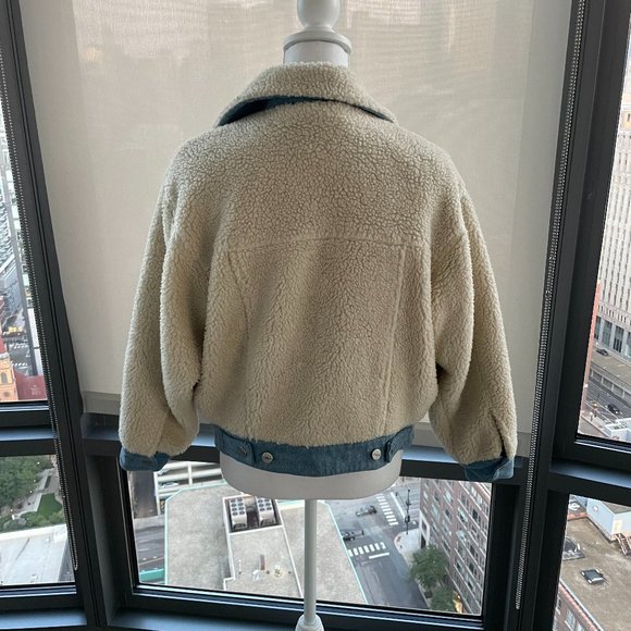 Wrangler Tan and Blue Teddy Jacket - Picture 6 of 9